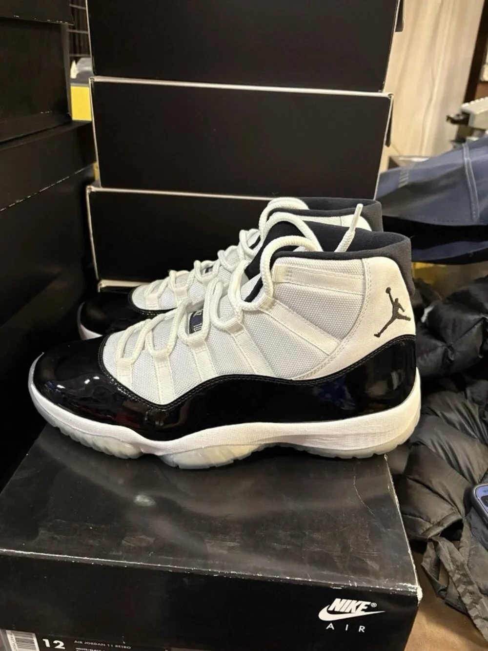 WORN Men’s Air Jordan 11 Retro Concord(2018) 378037-100 Size 12 WITH BOX